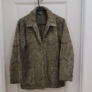 Lauren Ralph Lauren Women's Textured Olive Blazer